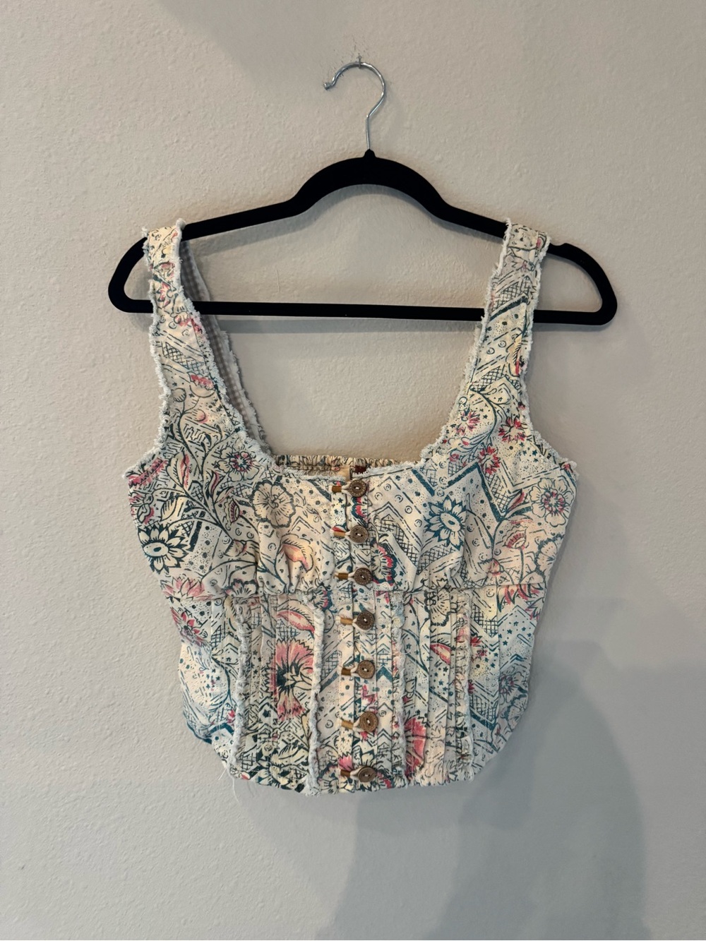Anthropologie Pilcro Printed Floral Corset Top Small - Picture 4 of 9